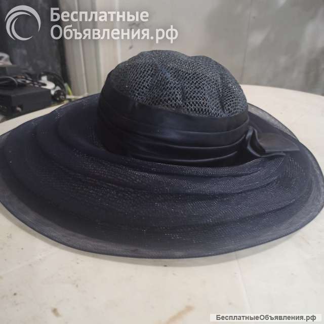 Шляпа женская чёрная, бу