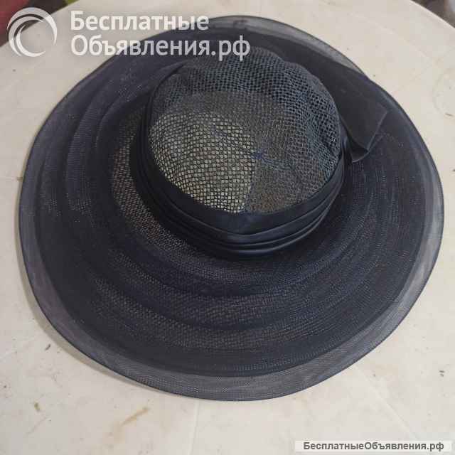 Шляпа женская чёрная, бу