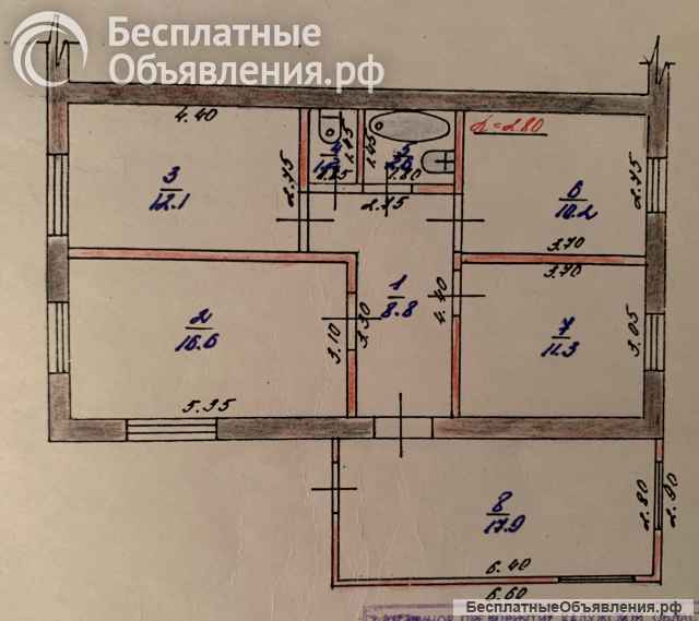 Квартира - часть дома г. Таруса на р. Ока.