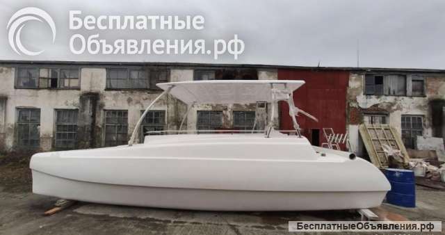 Пластиковый Катамаран Кайман-80, белый, моторный