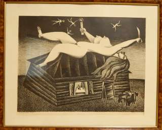 Автолитография, «Ночь» 39x51,5, 1976 г. Кулинич Анатолий