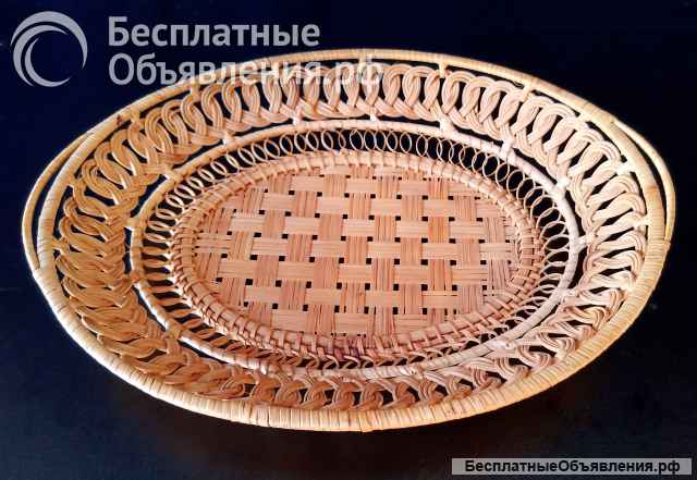 Набор плетёной посуды. СССР.