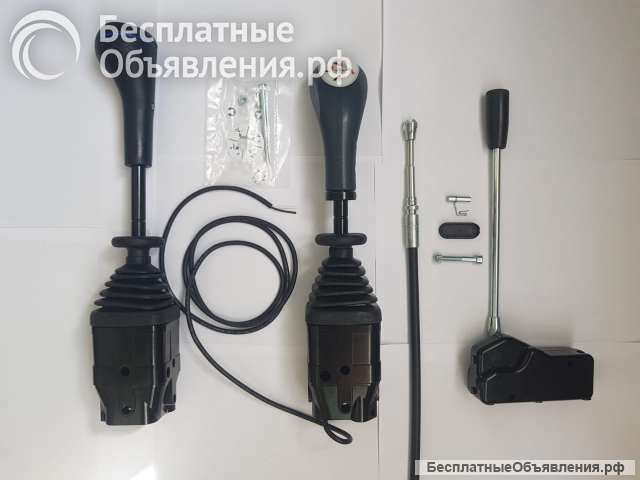 Джойстик управления тросовой 2-х координатный ID-6029 INDEMAR (одна кнопка) для спецтехники