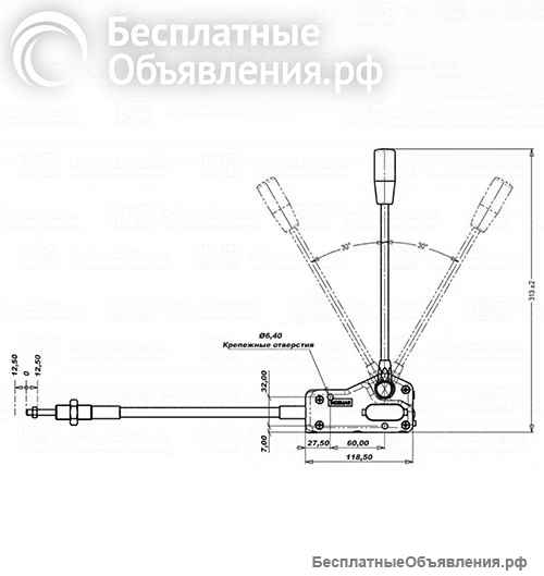 Ручка управления однокоординатная 3047 INDEMAR (Италия) для спецтехники