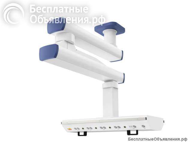 Потолочная двухплечевая медицинская консоль CADUCEUS C2E-A