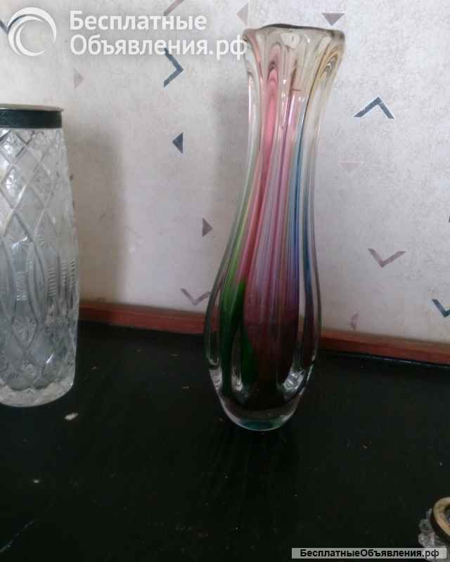 Хрустальная ваза, солонка, конфетница