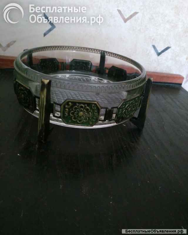 Хрустальная ваза, солонка, конфетница