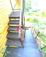 Уличная металлическая лестница на 2 этаж дома от производителя
