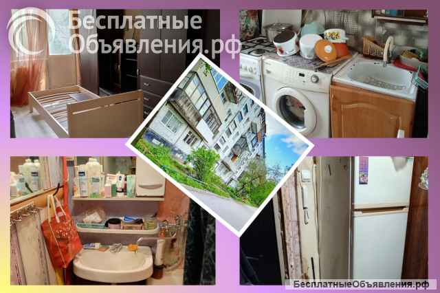 В п.Новый Свет комнату 17м в 3к.кв на 2/5эт.
