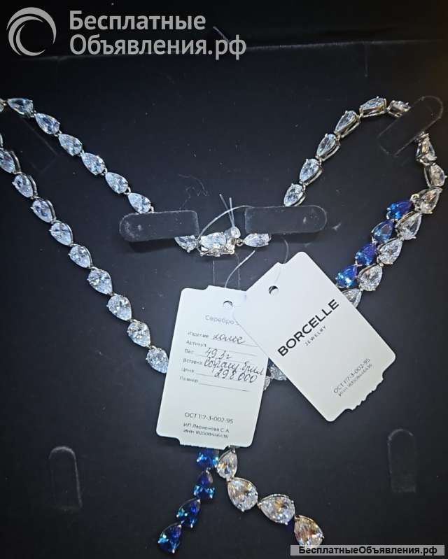 Колье, серьги из выращенных бриллиантов