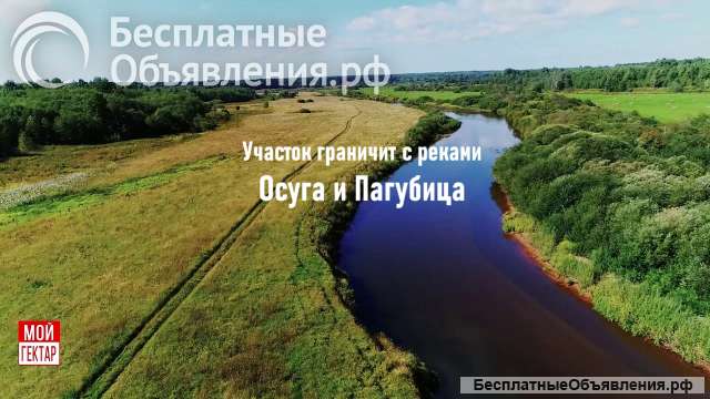 Бартер на смежные участки по 1-н га, меж дух рек Осуга и Пагубица