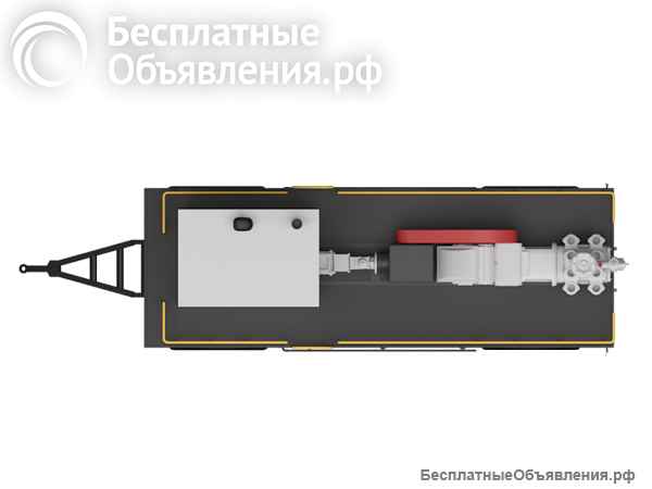 Насосный агрегат АН-50 с краном НБ40, эл. двигатель 55/1500 ОБП, на прицепе, металлический настил.