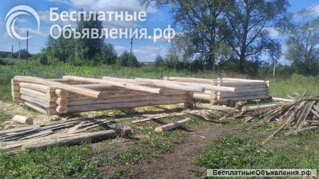 Сруб бани из липы 3, *5 вынос 2 метра, ручной рубка чаша