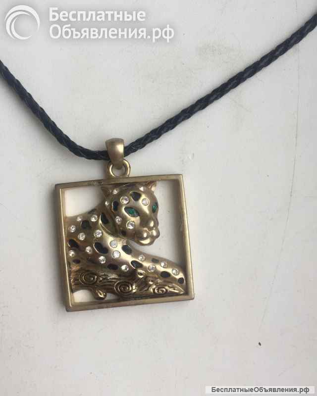 Колье из бисера и Кулон Леопард