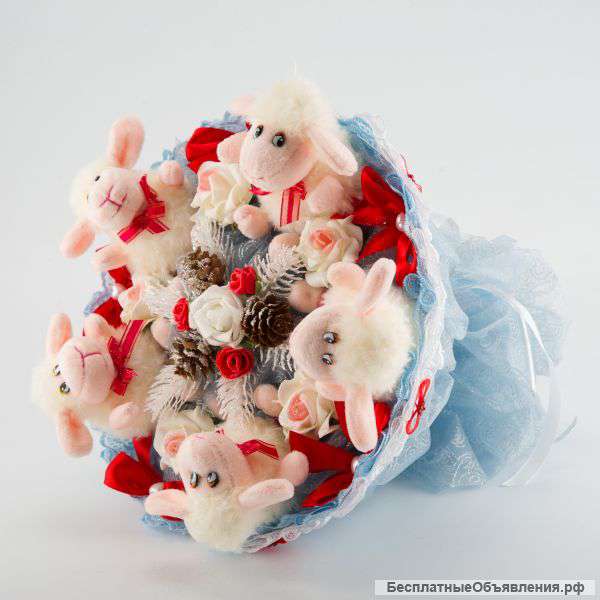 Букеты из игрушек.Символ года 2015