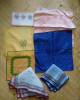Плед флис. Полотенца, скатерть лен СССР, носовые платки