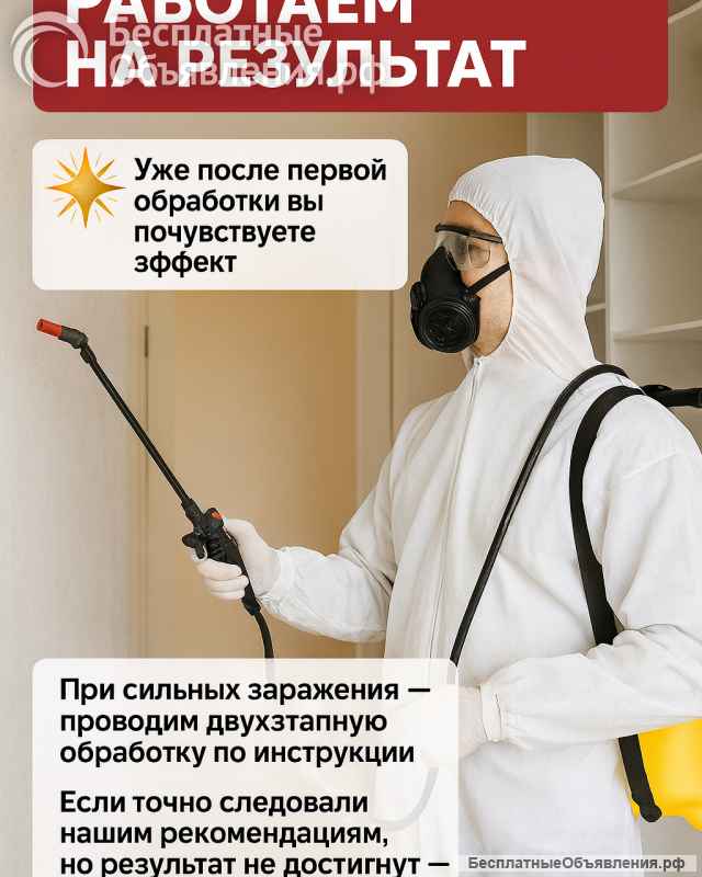 Уничтожение клопов и тараканов