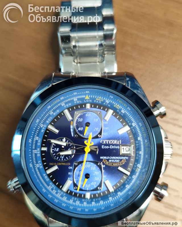 Citizen Eco-Drive World Cronograph WR200 BLUE ANGLES