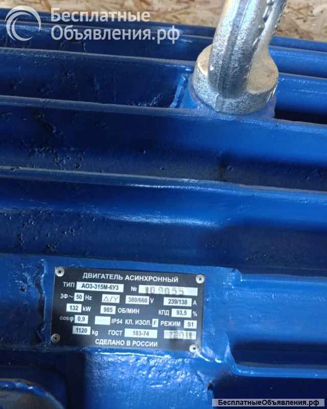 Электродвигатель АОЗ-315М-6У3