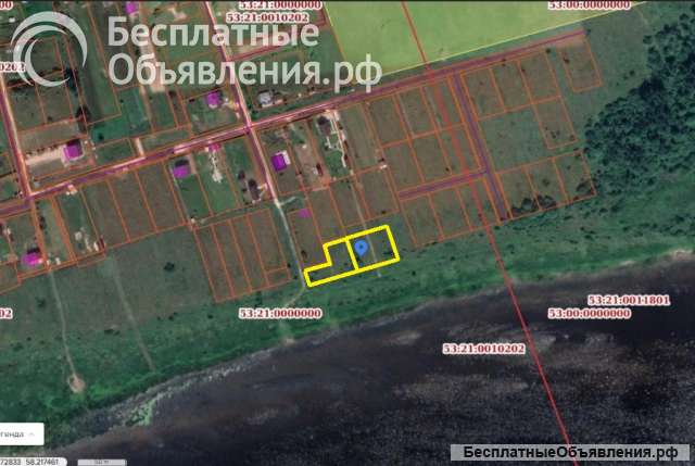 Участок в Старом Шимске на берегу реки Шелонь