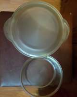 Кастрюля из жаропрочного стекла с крышкой СССР