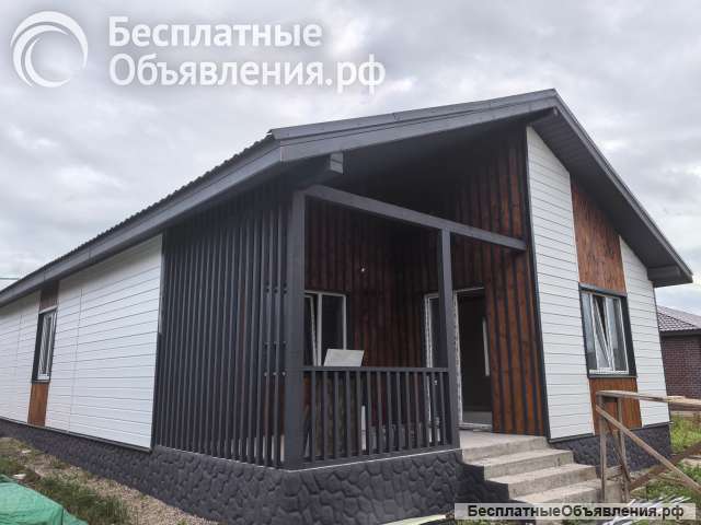 Загородный дом из блока под ПМЖ от застройщика 6,3 соток теплый пол