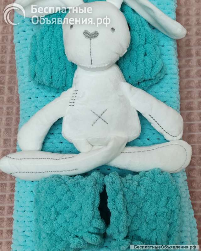 Плед вязаный ручной работы