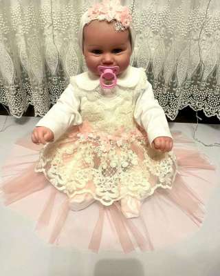 Платье-комбинезон для новорожденных