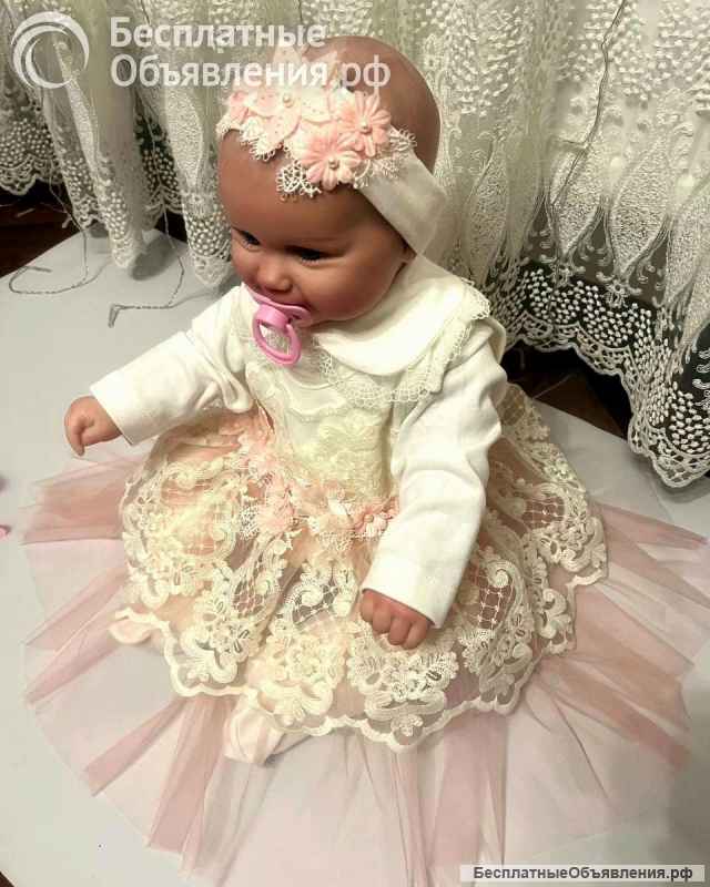 Платье-комбинезон для новорожденных