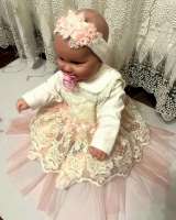 Платье-комбинезон для новорожденных