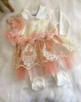 Платье-комбинезон для новорожденных