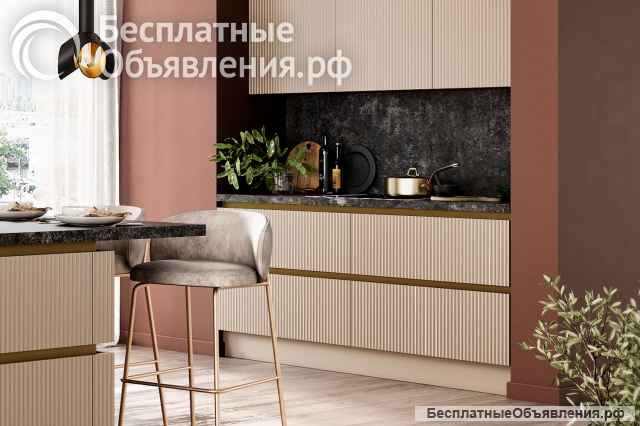 Кухня с островом Волна