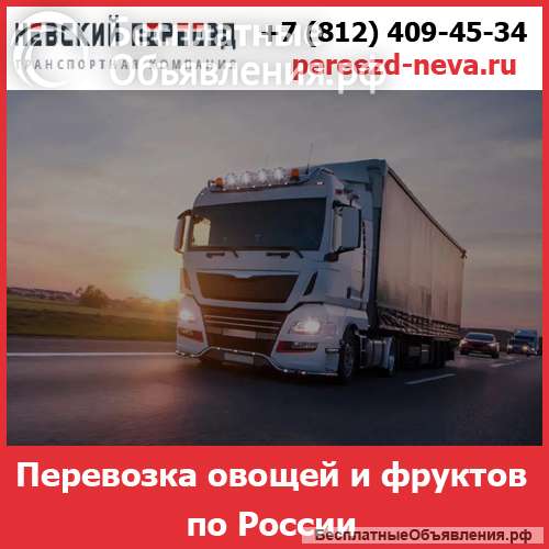 Перевозка овощей по России - тарифы и цены транспортной компании «Невский Переезд»