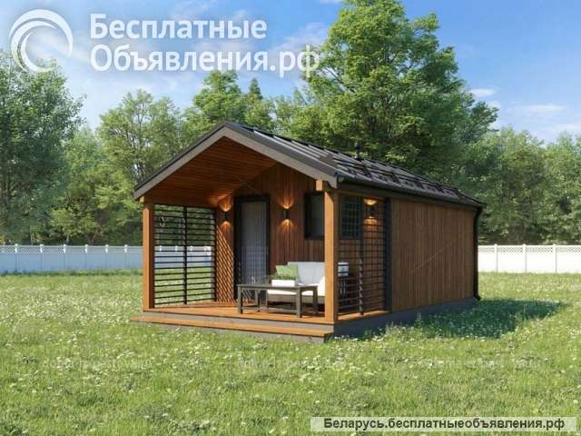 Каркасный дачный дом 7х4 м