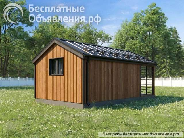 Каркасный дачный дом 7х4 м