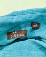 Cafe Luna Men's 2XL Caribbean Turquoise Button Dow