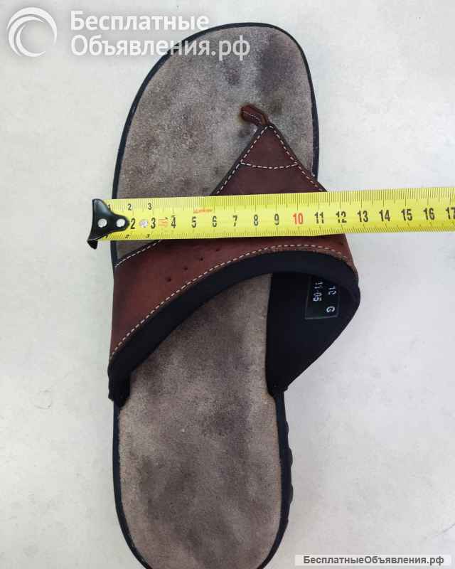 Clarks Men's Tan Leather Flip Flop Sandal EU 44.5