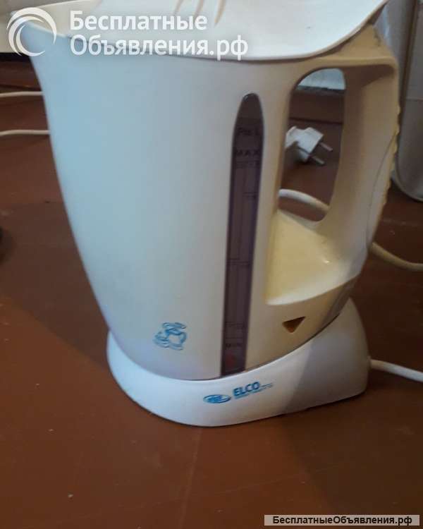 Элетрочайник elco финский б.у белый