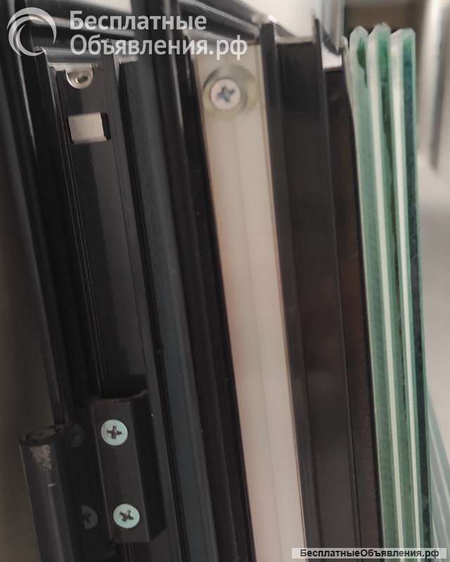 2Окна с закаленным стеклом алюминиевого профиля поворотные для дач, веранд