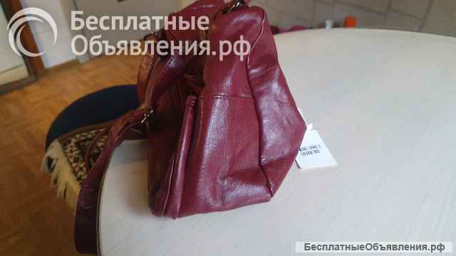 Сумка бордо экокожа женская