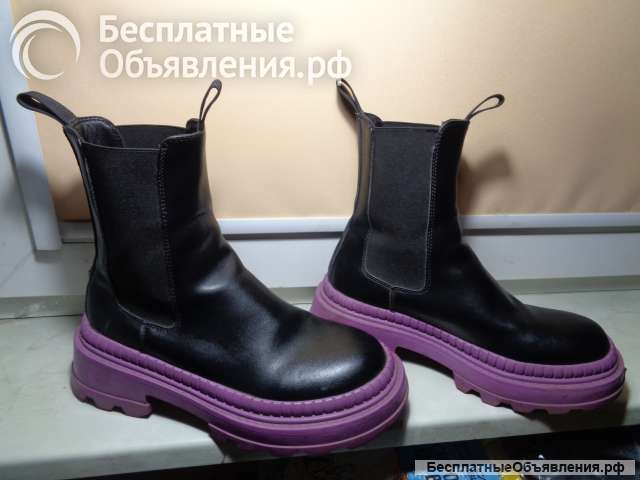 Натуральная кожа для девочки 38 размер в отличном состоянии