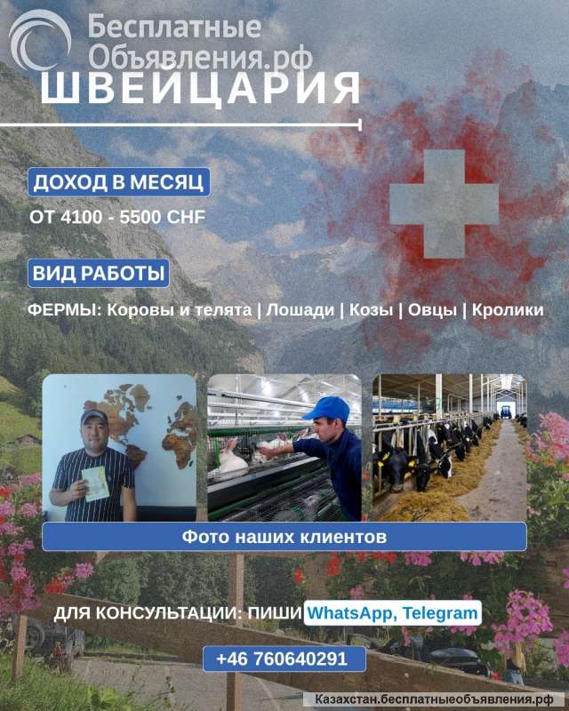 Работа на ферме в Швейцарии