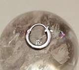 Мужская моносерьга - кольцо (унисекс) серебро 925 пробы 16 мм