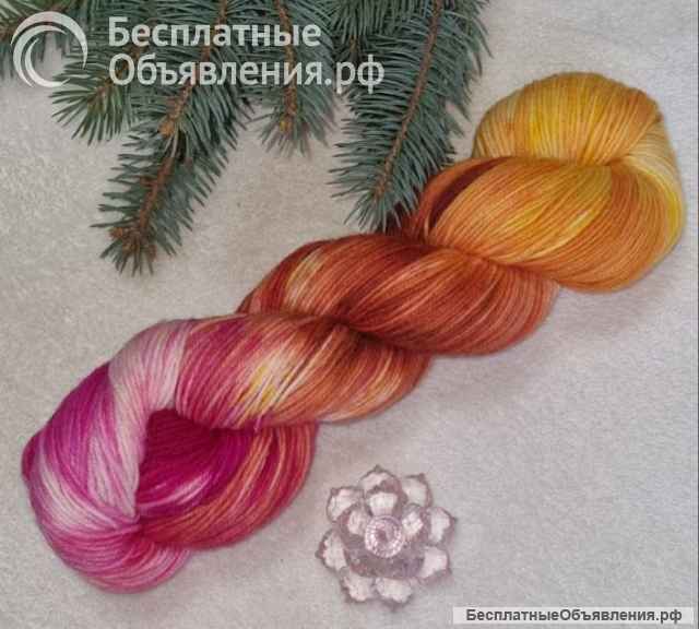 Носочная пряжа ручного окрашивания