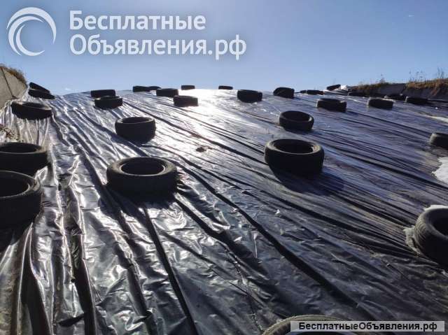 Пленка вторичная, черная, полотно