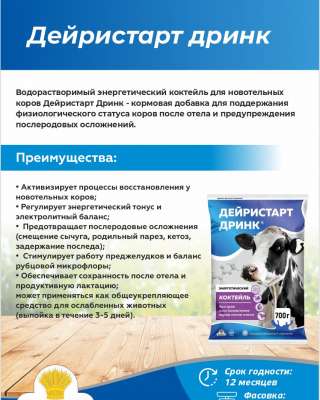 Коктейль Дейристарт Дринк для новотельных коров (700г)