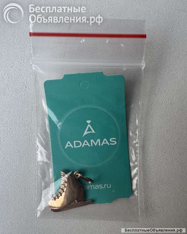 Кулон подвеска коньки Адамас серебро позолота украшение серебряный украшение амулет талисман топ