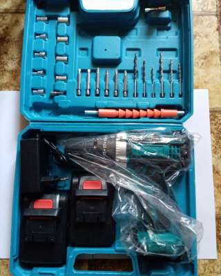 Аккумуляторная дрель 2 АКБ, кейс, набор