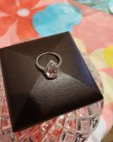 Кольцо с цирконием серебро, 17,5размер