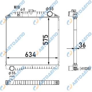 HINO HINO RANGER 2003- Радиатор охлаждения двигателя